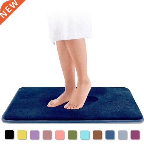 Home Bath Mat Non-slip Bathroom Carpet Soft Coral Fleece