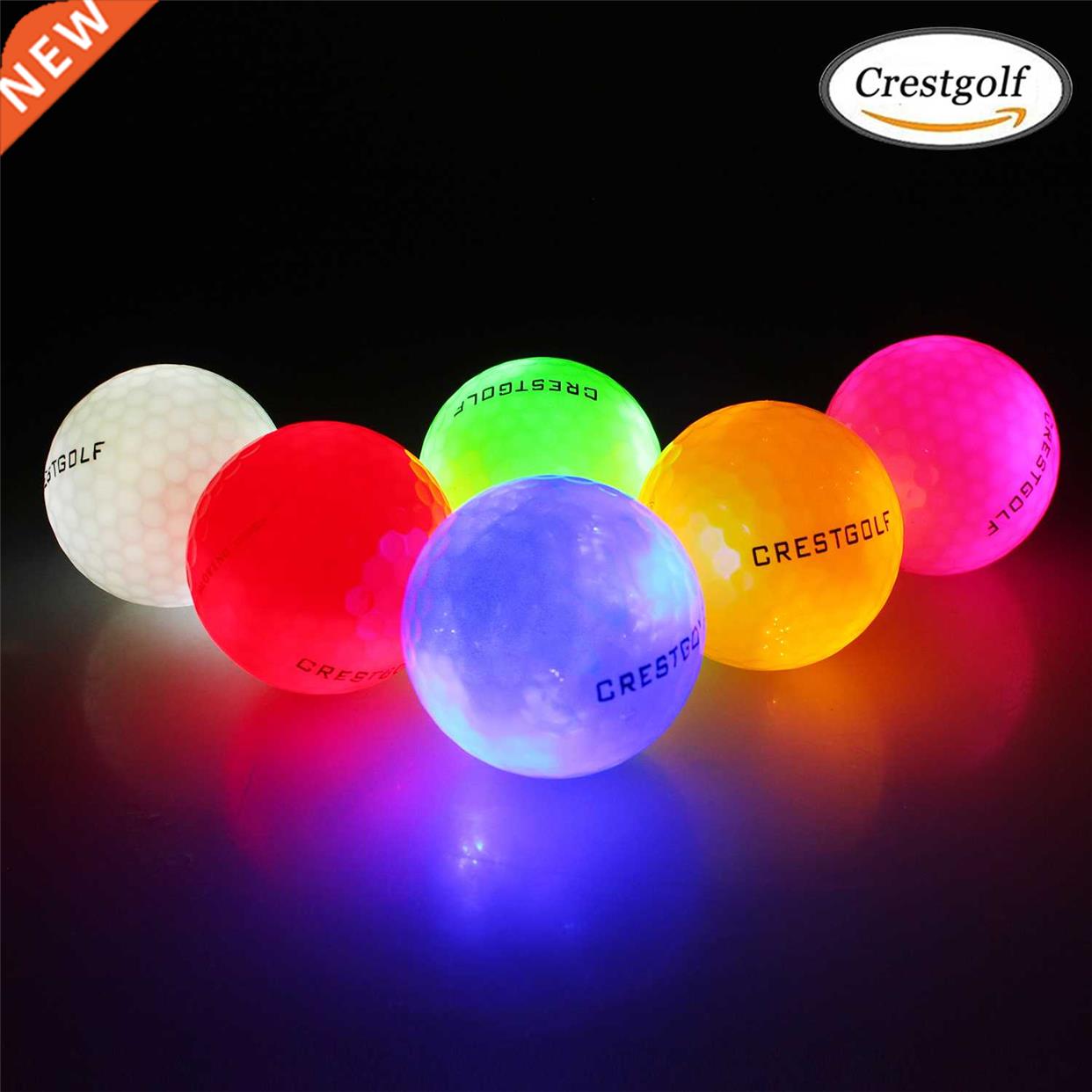 CREST Waterproof Led Golf Balls 4 Pcs/Pack for Night Trainin