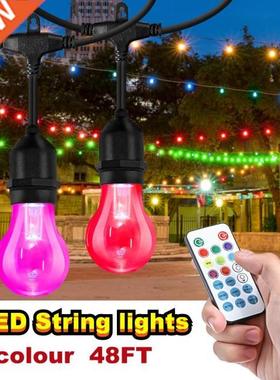 Commercial Grade Dimmable RGB String Lights, Color Changing