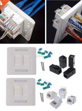 Wall Plate 4 Ports CAT5e/CAT6 RJ45 Network 86mm Standard Wal