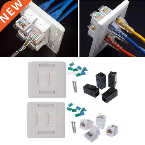 Wall Plate 4 Ports CAT5e/CAT6 RJ45 Network 86mm Standard Wal