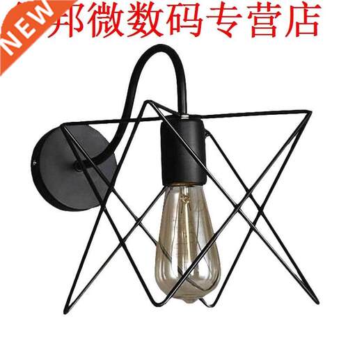 Vintage Ijzeren Kooi Wandlamp Retro Loft Gang Trappen Lamp B