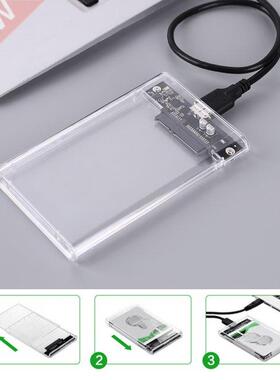 USB 3.0 Transparent HDD Enclosure 2.5 inch Serial Port SATA