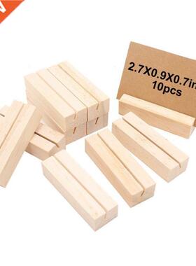 10Pcs Wooden Place Card Holder Base Name Card Table Numbers