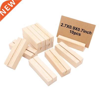 10Pcs Wooden Place Card Holder Base Name Card Table Numbers