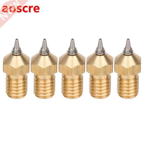 5pcs Printer Nozzle Printer Extruder Brass Nozzle with Stain