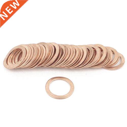50PCS 22 OD 16 ID 1 Thick Copper Flat Washer Oil Brake