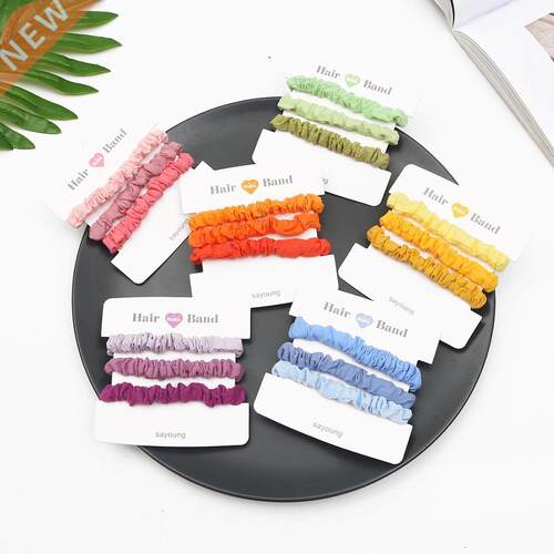 3 pcs Large Intestine Hair Scrunchie Rings High Elastic Grad