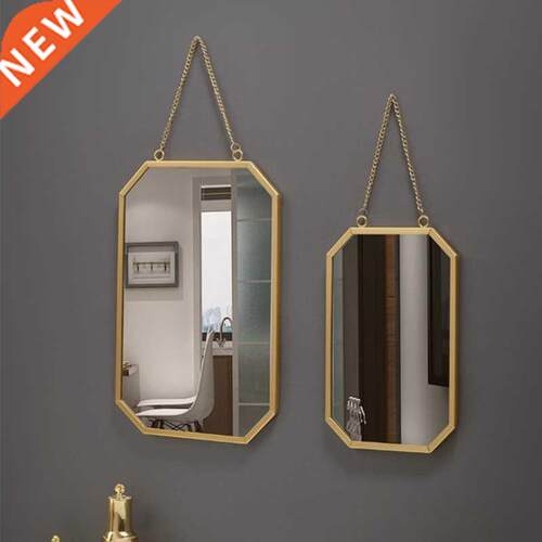 Wall Mounted Mirror Nordic Style Iron Square Mirror for Bath