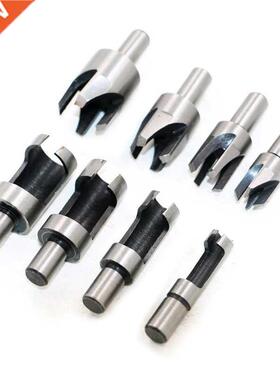 8pcs Carpentry Wood Plug Cutter Straight Tapered Claw Type D