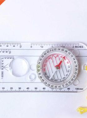 Drawing Scale Compass Fding Map Ruler Buckle Car Camping H