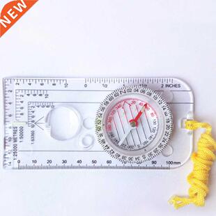 Drawing Scale Compass Fding Map Ruler Buckle Car Camping H