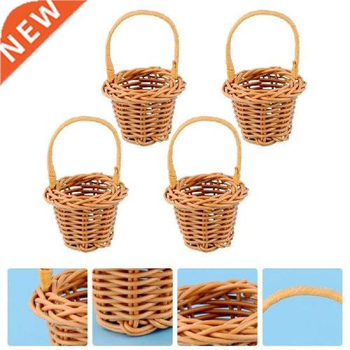Mini Basket Baskets Flower For With Handle Girl Crafts