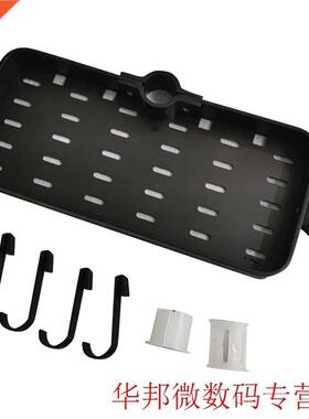 For Shower Rod Hotel Tray With 4 Hooks Home Space Aluminum D