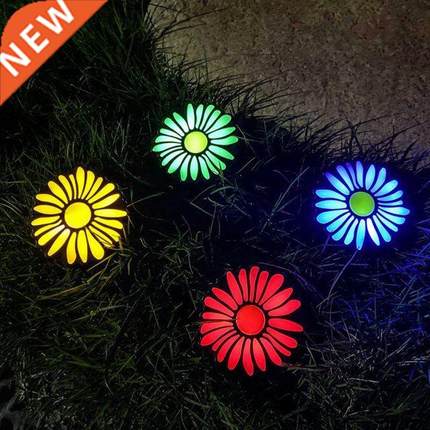 2m Solar Powered Daisy Lamp Outdoor 4LED Waterproof Daisy Fl