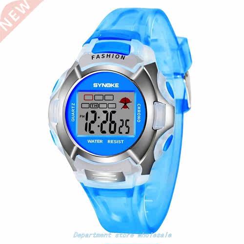 Kids watch lunous alarm waterproof multifunctional student