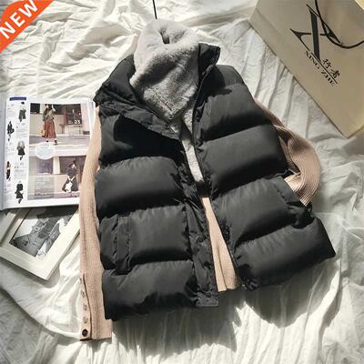 Women Winter Warm Cotton Pded Puffer Vests Sleeveless Park