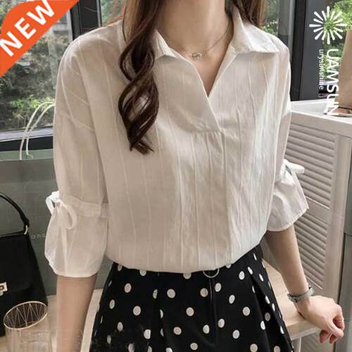 summer short sleeved shirt women loose csul blouse 女衬衫