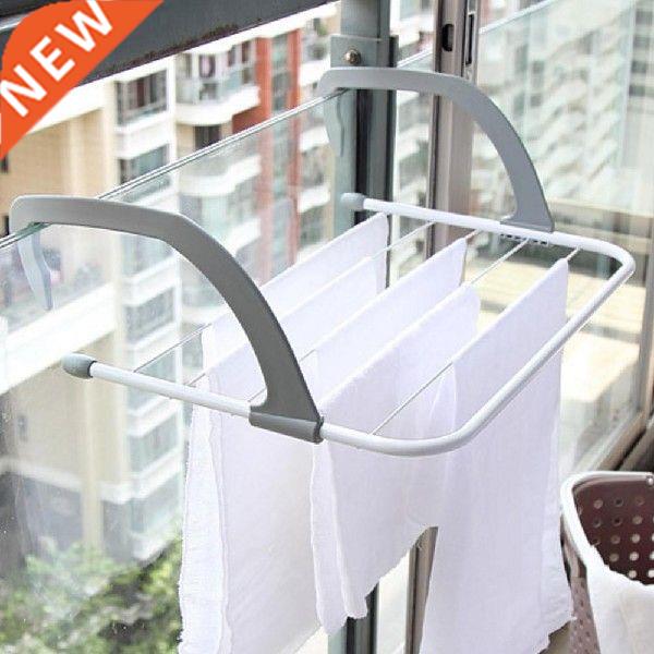 Indoor Folding Towel Hanger Rope Drying Clothes Rack