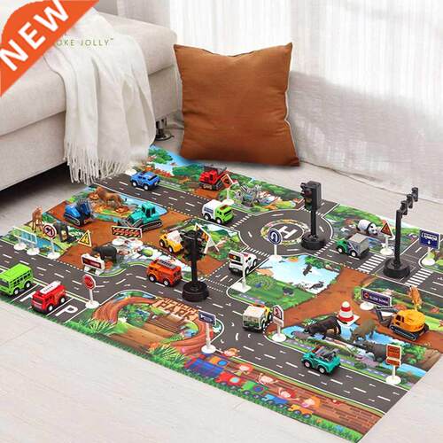 Baby Play Mat City Traffic Road Map Mat Carpet City Car Park