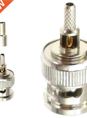 10 Pcs BNC Male Plug Window Straight Crimp for RG174 RG316