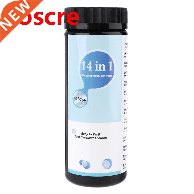 50 Strips 14 in 1 Test Strips Swimming Pool Spa Reagent Stri