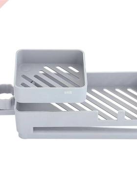 Drain Rack Organizer Sink Faucet For Dish Cloth Double Layer