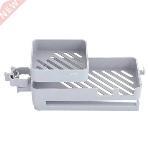 Drain Rack Organizer Sink Faucet For Dish Cloth Double Layer