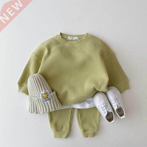 Korean Baby Cotton Kintting Clothing Sets Kids Boys Girls Sp