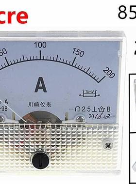 1PCS 85C1-A 200A DC Analog Meter Panel AMP Current Ammeters