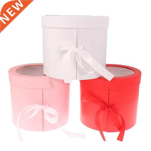 Double Layers Round Rotating Box Gift Box Flower Box