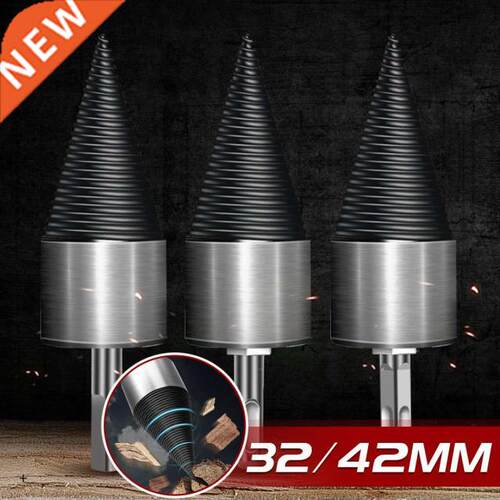32mm/42mm Firewood Splitter Drill Bit Square/Round/Hex Shank