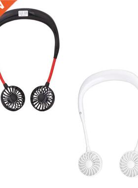 Wearable Portable Mini Double Wind Head Neckband Fan Hand Fr