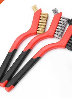 3pcs Wire Brush Set Steel Metl Brss Nylon Clening Polishi