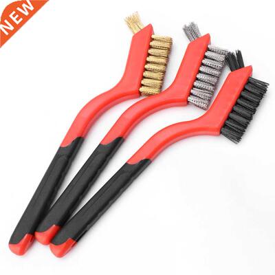 3pcs Wire Brush Set Steel Metl Brss Nylon Clening Polishi