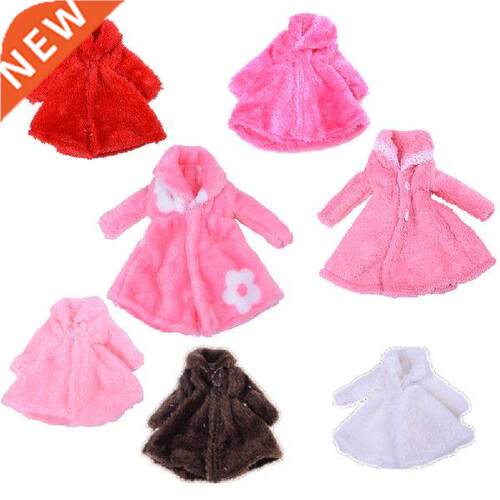 1PCS Winter Warm Wear Pink Fur Coat Clothes For Doll Doll