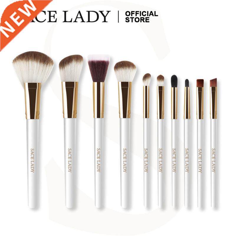 sace lady 10pcs makeup brushes set eyeshadow blush lip