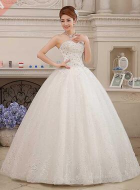 Wedding Dress Plus Size Bride Large Size Strapless Diamond W