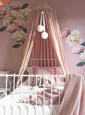 Baby Girls Room Decoration Princess Chiffon Canopy Bed