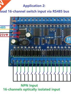 DC 12V 24V 16 Input 16 Output RS485 Remote Control Switch PL