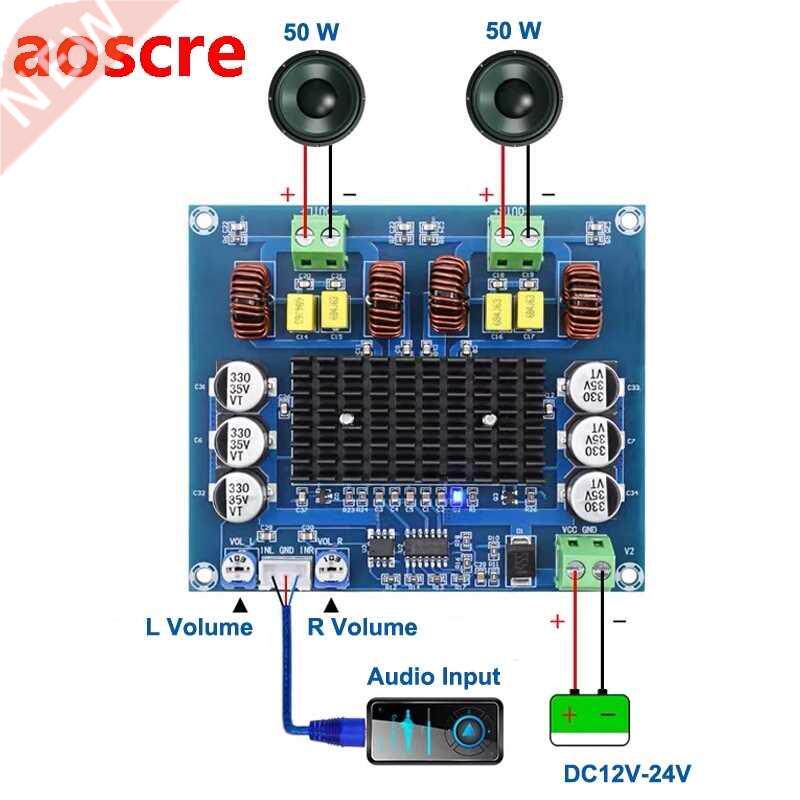 TPA116D2 2*50W Digital Amplifier Board Class D TPA116 Dual