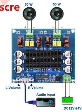 TPA116D2 2*50W Digital Amplifier Board Class D TPA116 Dual