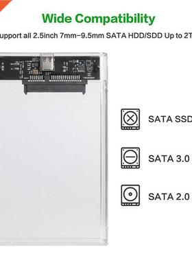 USB 3.1 Type-C Moble Hard Drve Dsk Box Support 8TB Transp