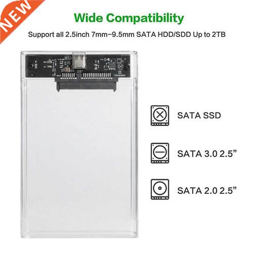 USB 3.1 Type-C Moble Hard Drve Dsk Box Support 8TB Transp