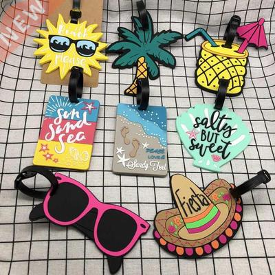 eTya Women Men Fruit Cartoon Luggage Tags Silica Gel Suitc