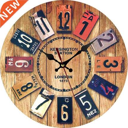 Vintage Wooden Wall Clock Modern Design Vintage Rustic Retro