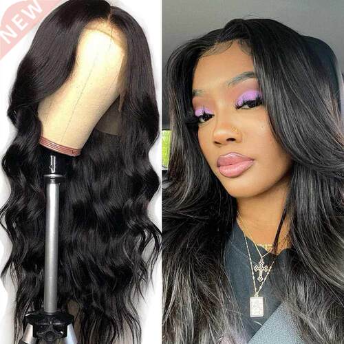 RONGDUOYI Long Body Wave Lace Front Wigs Pre Plucked Synthet