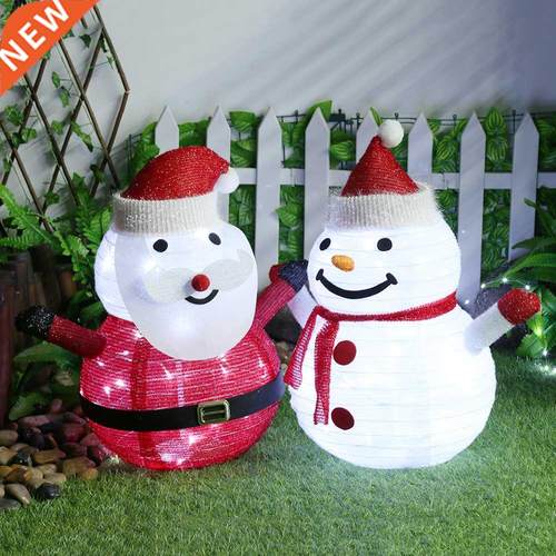 Outdoors Garden Decoration Christmas Snowman LED Lamp Home C