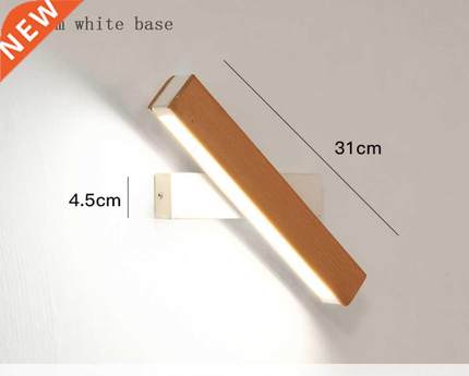 Nordic simple Wooden LED Wall Lamp Modern Adjustable Lightin