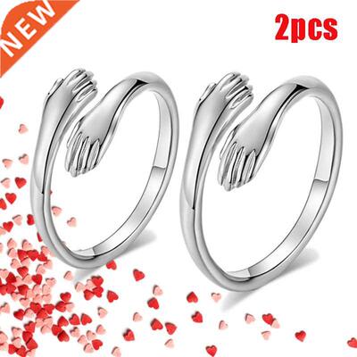 2022 Valentine's Day Gift Love Hug Open Ring Retro Simple Ri